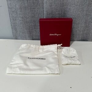 Authentic Salvatore Ferragamo belt box with dust bag and buckle dust bag